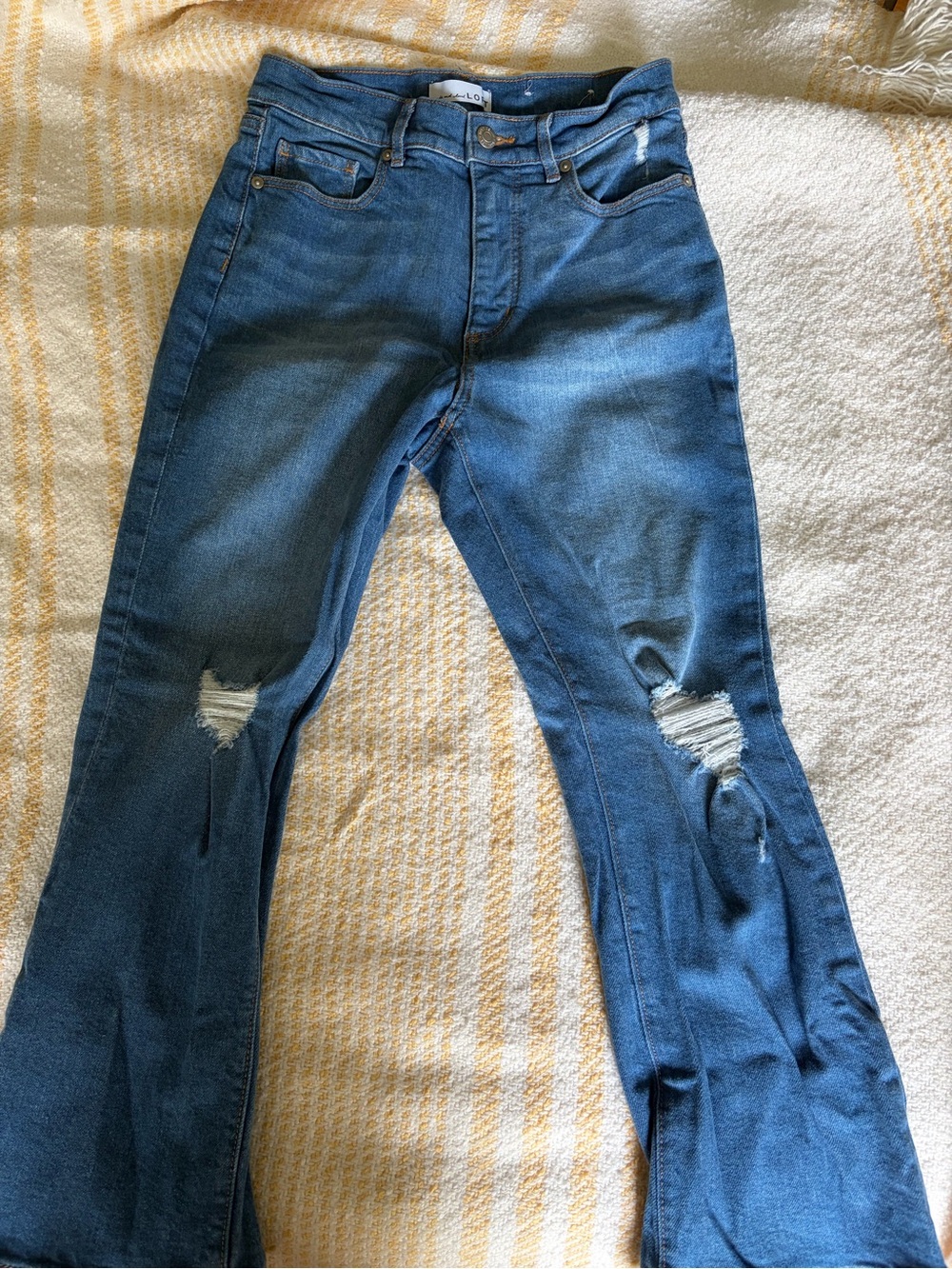 LOFT Medium Blue Denim Flare Jeans